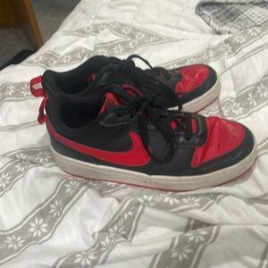 Women’s nike red and black air forces
